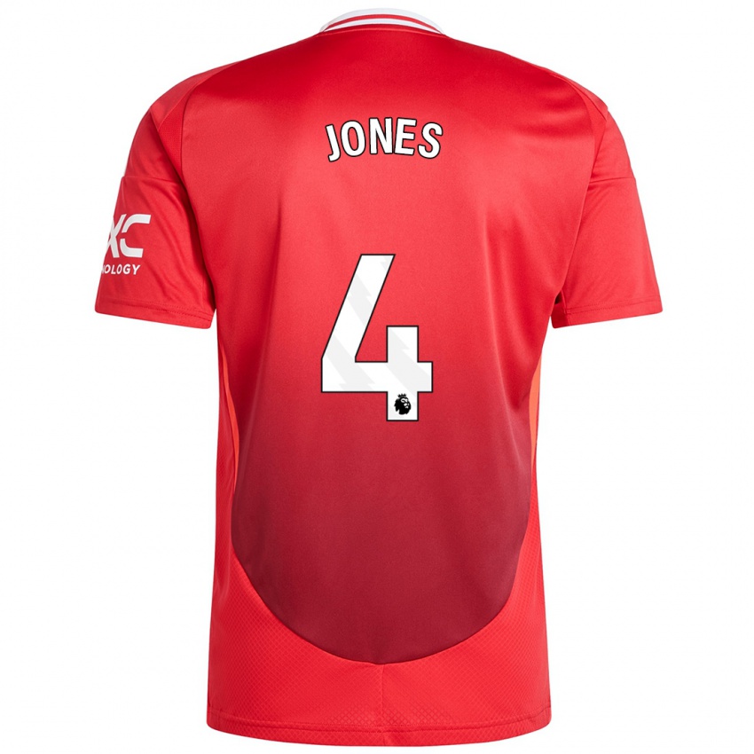 Kinderen Phil Jones #4 Felrood Thuisshirt Thuistenue 2024/25 T-Shirt