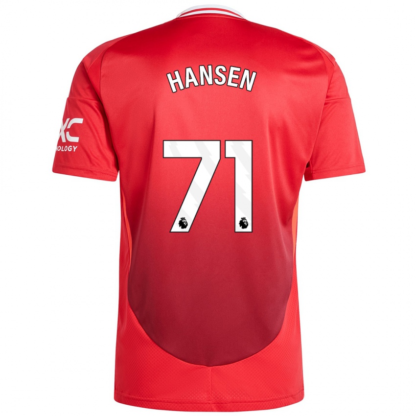 Kinderen Isak Hansen-Aaroen #71 Felrood Thuisshirt Thuistenue 2024/25 T-Shirt