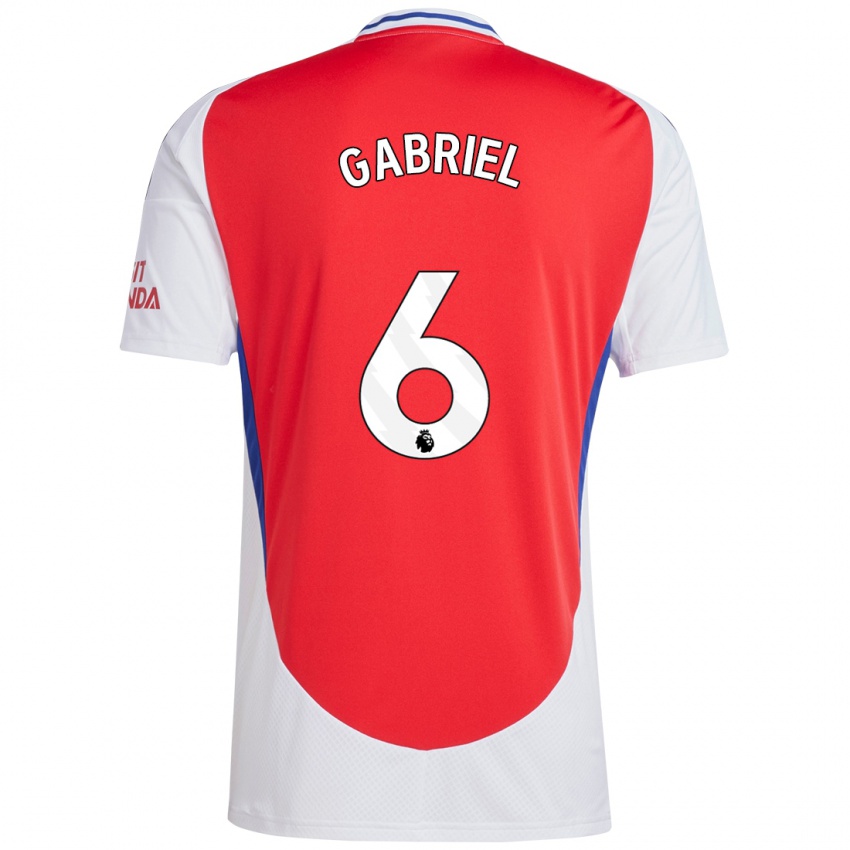 Kinderen Gabriel Magalhaes #6 Rood Wit Thuisshirt Thuistenue 2024/25 T-Shirt