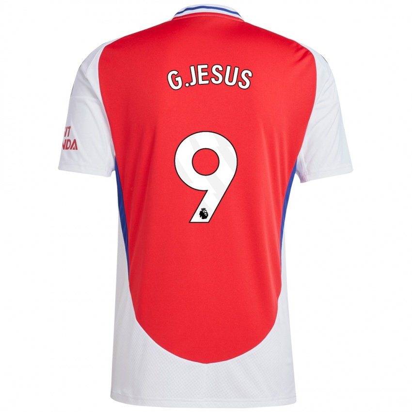 Kinderen Gabriel Jesus #9 Rood Wit Thuisshirt Thuistenue 2024/25 T-Shirt