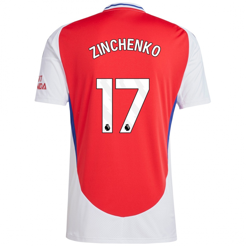 Kinderen Oleksandr Zinchenko #17 Rood Wit Thuisshirt Thuistenue 2024/25 T-Shirt