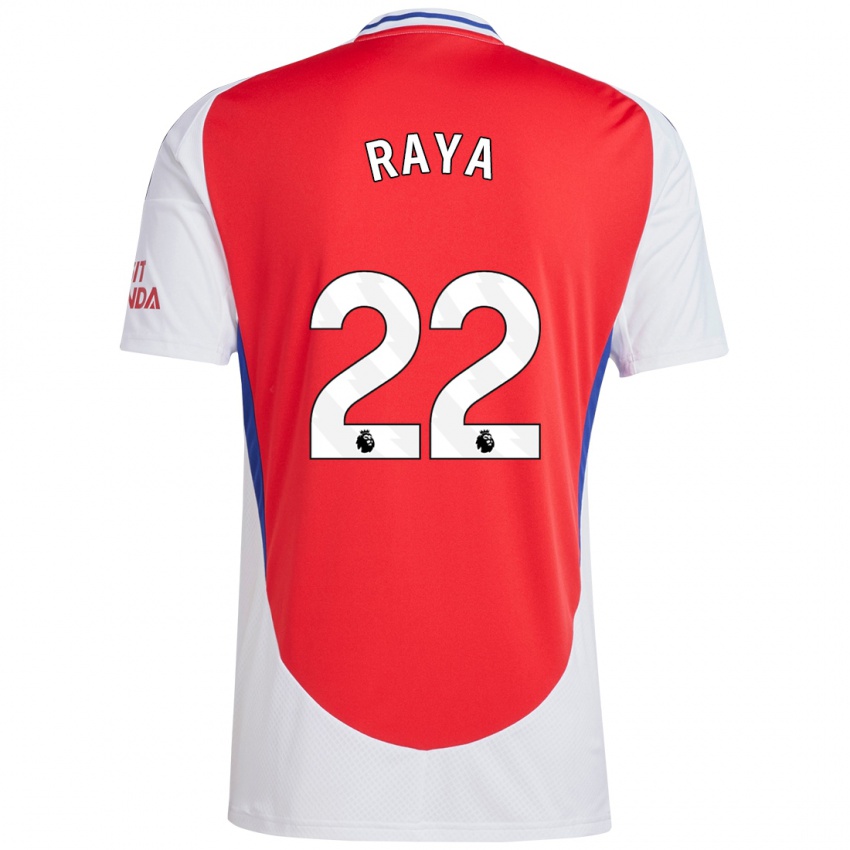 Kinderen David Raya #22 Rood Wit Thuisshirt Thuistenue 2024/25 T-Shirt