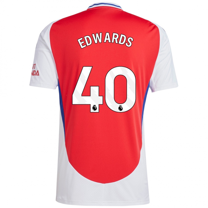 Kinderen Khayon Edwards #40 Rood Wit Thuisshirt Thuistenue 2024/25 T-Shirt