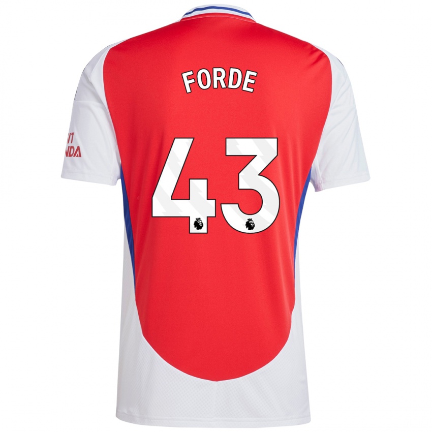 Kinderen Romari Forde #43 Rood Wit Thuisshirt Thuistenue 2024/25 T-Shirt