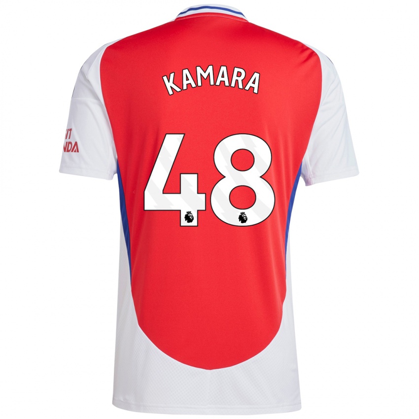 Kinderen Osman Kamara #48 Rood Wit Thuisshirt Thuistenue 2024/25 T-Shirt