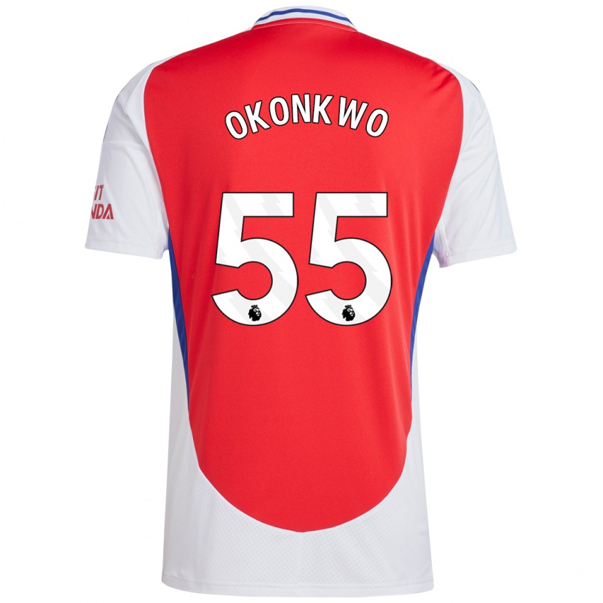 Kinderen Brian Okonkwo #55 Rood Wit Thuisshirt Thuistenue 2024/25 T-Shirt