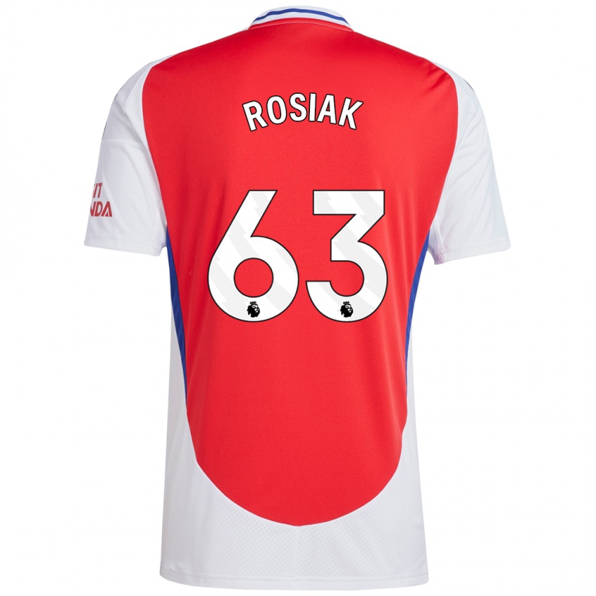 Kinderen Michal Rosiak #63 Rood Wit Thuisshirt Thuistenue 2024/25 T-Shirt