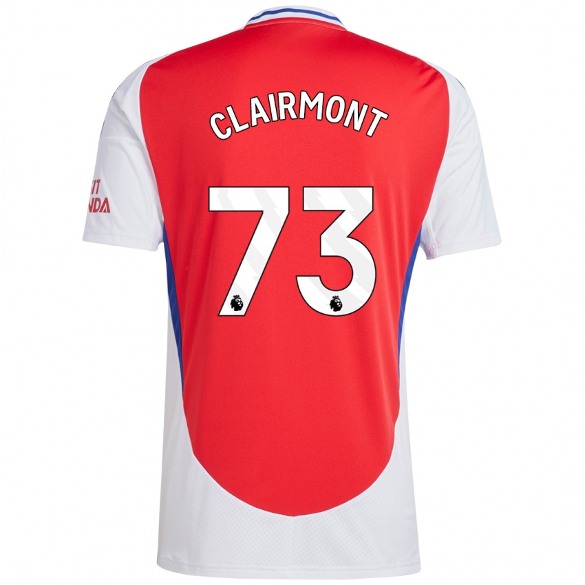 Kinderen Reece Clairmont #73 Rood Wit Thuisshirt Thuistenue 2024/25 T-Shirt