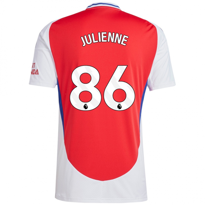 Kinderen Theo Julienne #86 Rood Wit Thuisshirt Thuistenue 2024/25 T-Shirt