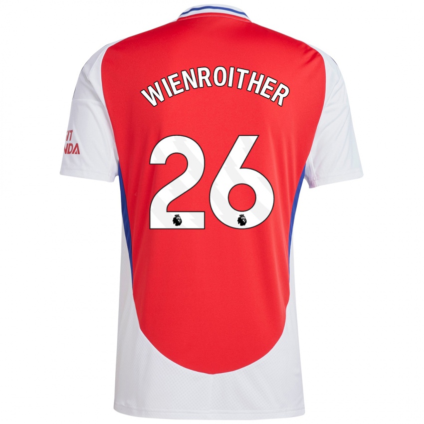 Kinderen Laura Wienroither #26 Rood Wit Thuisshirt Thuistenue 2024/25 T-Shirt