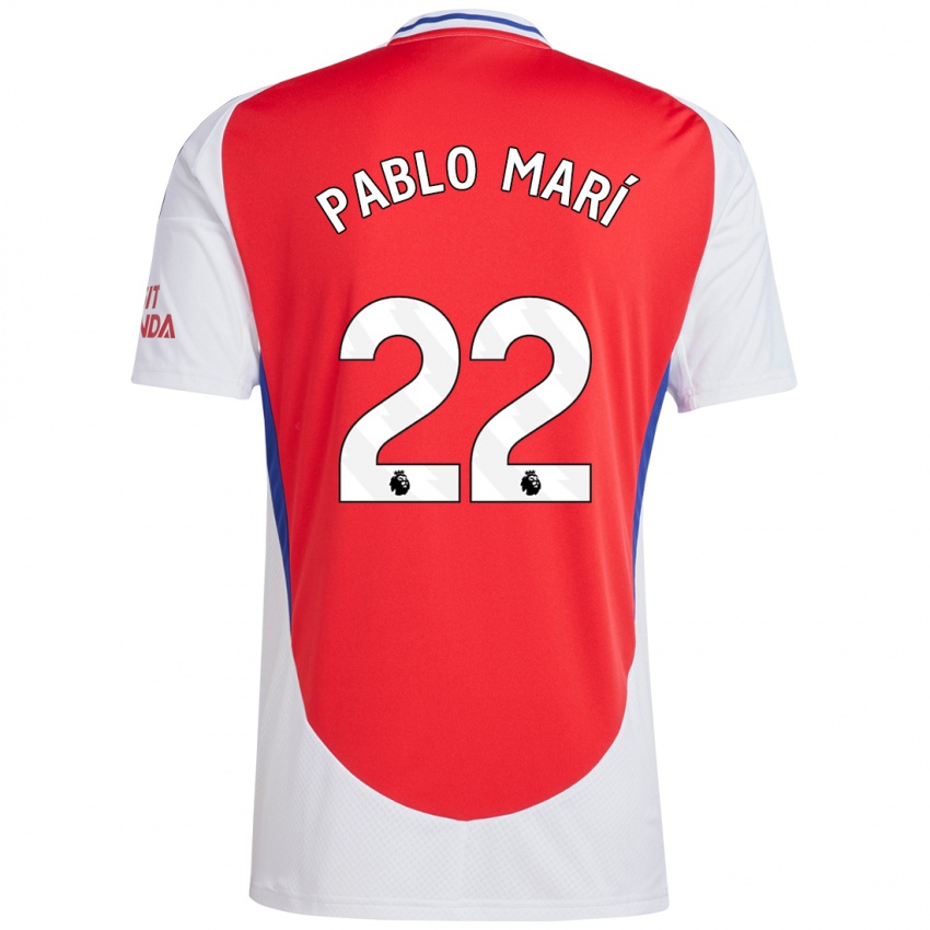 Kinderen Pablo Mari #22 Rood Wit Thuisshirt Thuistenue 2024/25 T-Shirt