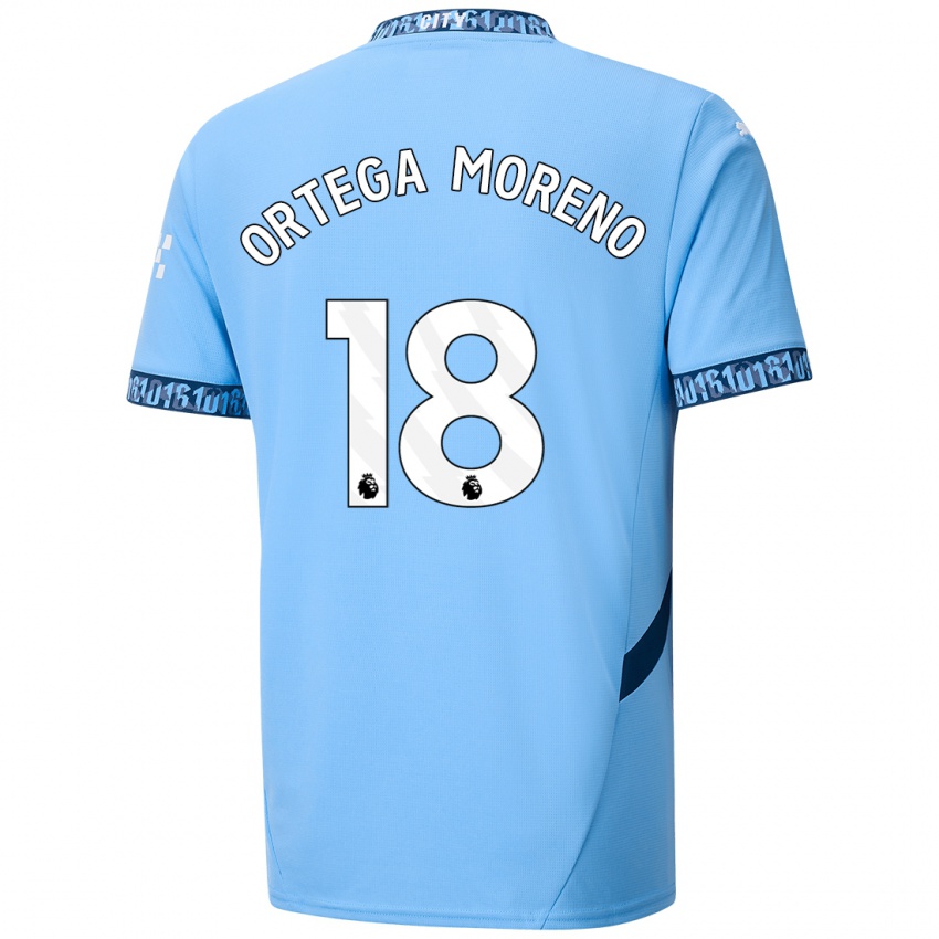 Kinderen Stefan Ortega Moreno #18 Marineblauw Thuisshirt Thuistenue 2024/25 T-Shirt