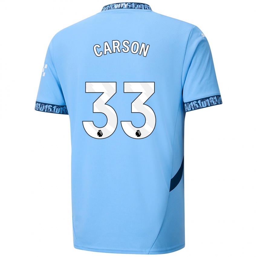 Kinderen Scott Carson #33 Marineblauw Thuisshirt Thuistenue 2024/25 T-Shirt