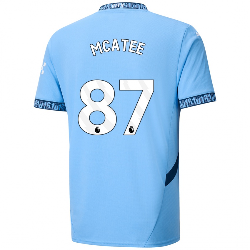 Kinderen James Mcatee #87 Marineblauw Thuisshirt Thuistenue 2024/25 T-Shirt