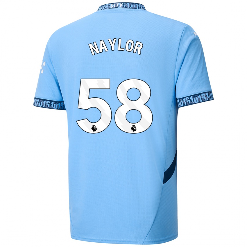 Kinderen Seb Naylor #58 Marineblauw Thuisshirt Thuistenue 2024/25 T-Shirt