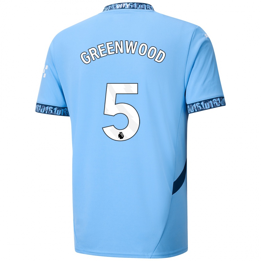 Kinderen Alex Greenwood #5 Marineblauw Thuisshirt Thuistenue 2024/25 T-Shirt