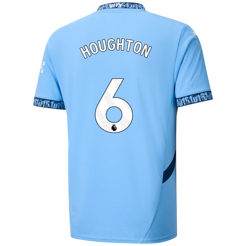 Kinderen Steph Houghton #6 Marineblauw Thuisshirt Thuistenue 2024/25 T-Shirt