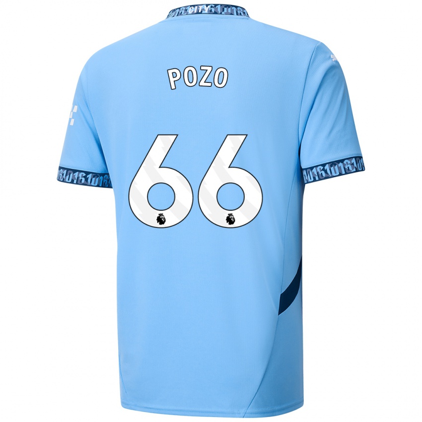 Kinderen Iker Pozo #66 Marineblauw Thuisshirt Thuistenue 2024/25 T-Shirt