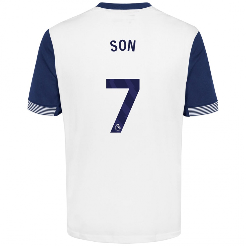 Kinderen Heung-Min Son #7 Wit Blauw Thuisshirt Thuistenue 2024/25 T-Shirt