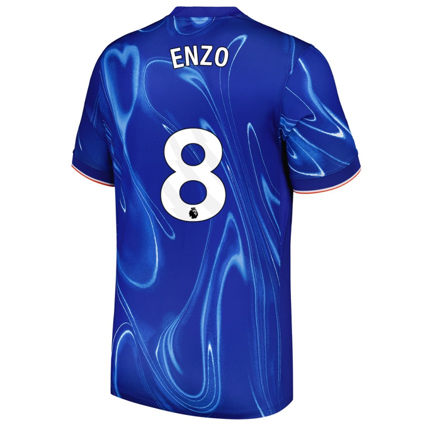 Kinderen Enzo Fernández #8 Blauw Wit Thuisshirt Thuistenue 2024/25 T-Shirt