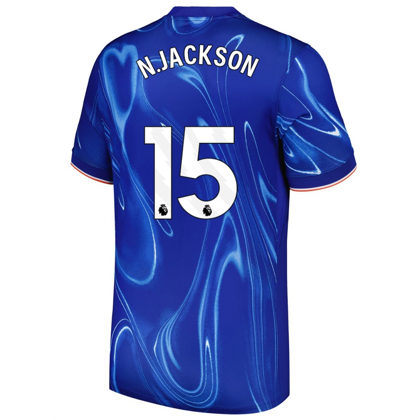 Kinderen Nicolas Jackson #15 Blauw Wit Thuisshirt Thuistenue 2024/25 T-Shirt