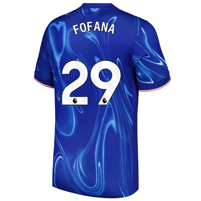 Kinderen Wesley Fofana #29 Blauw Wit Thuisshirt Thuistenue 2024/25 T-Shirt