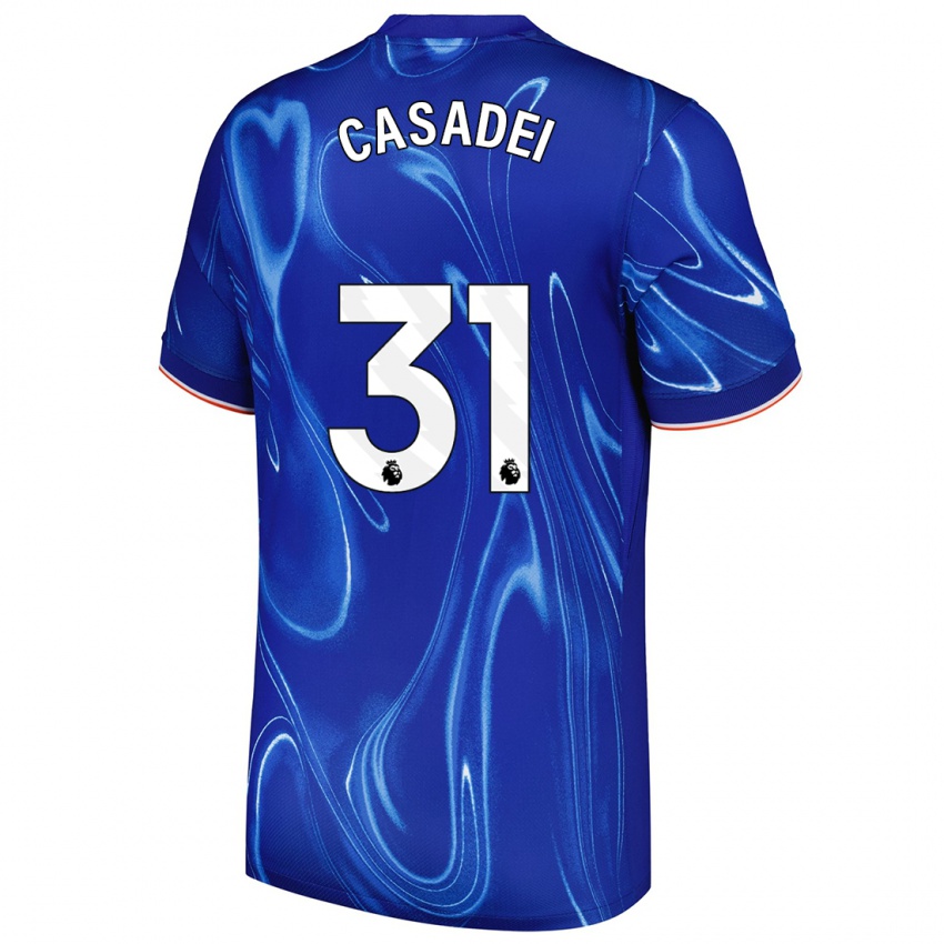 Kinderen Cesare Casadei #31 Blauw Wit Thuisshirt Thuistenue 2024/25 T-Shirt