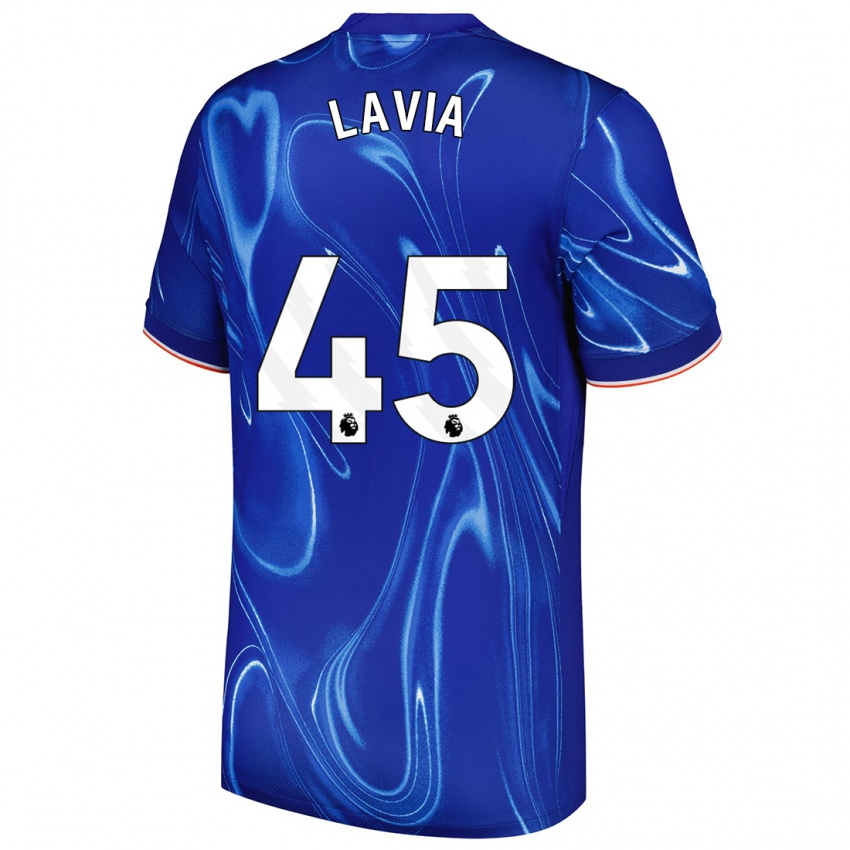 Kinderen Romeo Lavia #45 Blauw Wit Thuisshirt Thuistenue 2024/25 T-Shirt