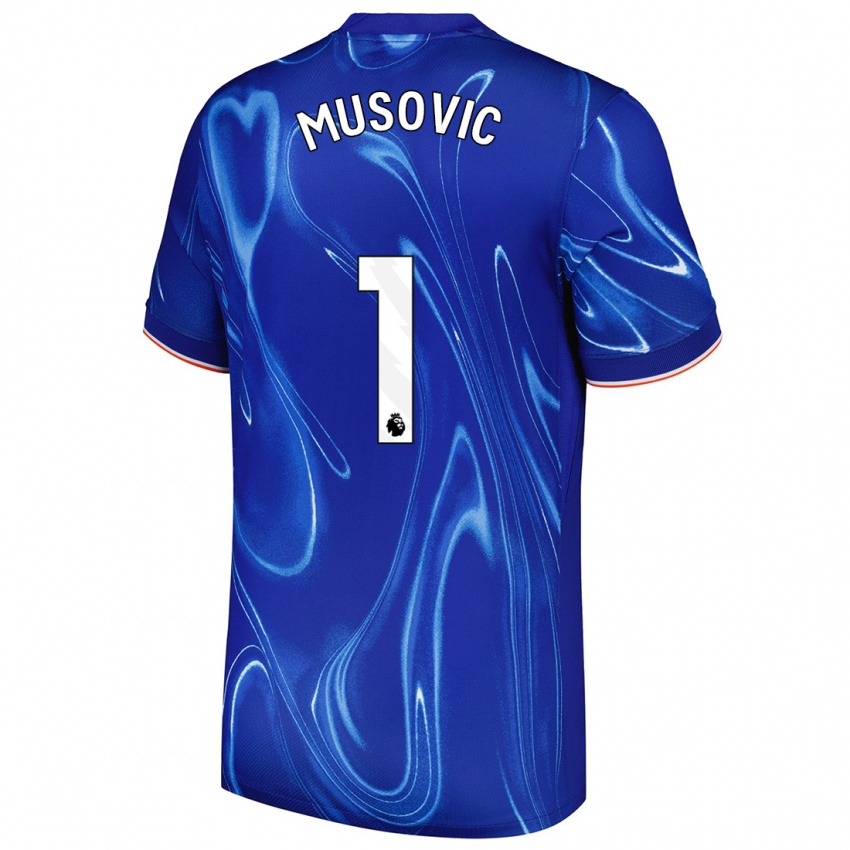 Kinderen Zecira Musovic #1 Blauw Wit Thuisshirt Thuistenue 2024/25 T-Shirt