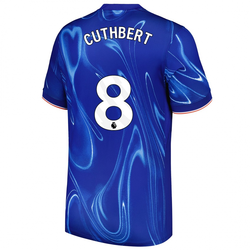 Kinderen Erin Cuthbert #8 Blauw Wit Thuisshirt Thuistenue 2024/25 T-Shirt