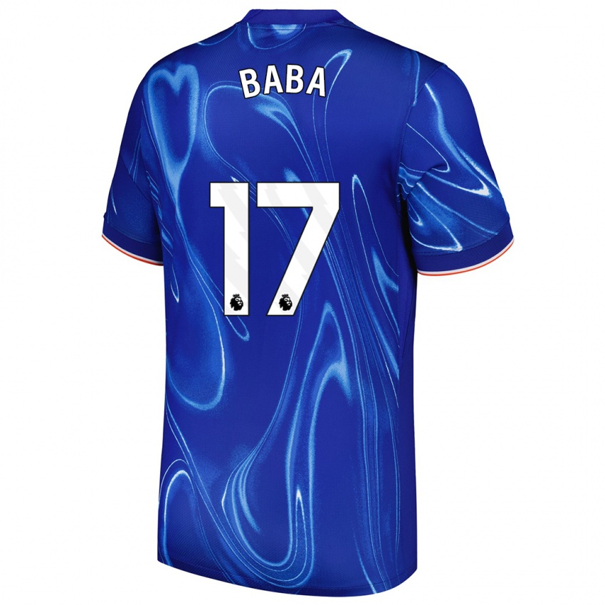 Kinderen Abdul-Rahman Baba #17 Blauw Wit Thuisshirt Thuistenue 2024/25 T-Shirt