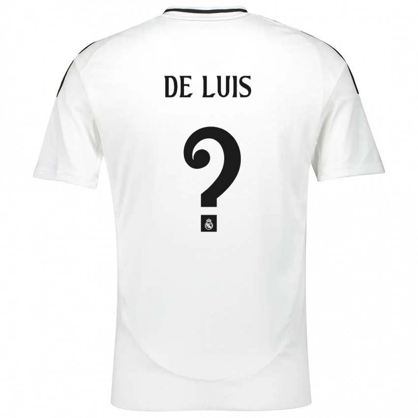 Kinderen Mario De Luis #0 Wit Thuisshirt Thuistenue 2024/25 T-Shirt