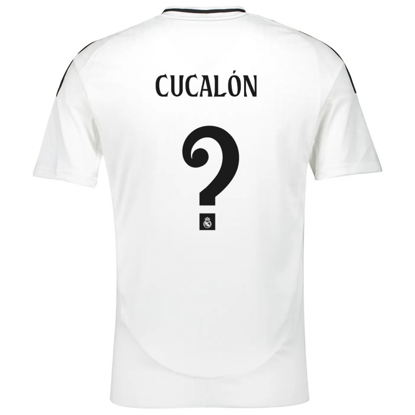 Kinderen Marc Cucalón #0 Wit Thuisshirt Thuistenue 2024/25 T-Shirt