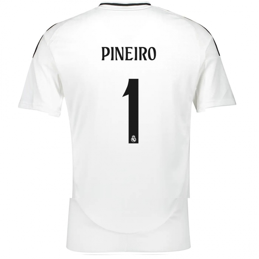 Kinderen Diego Pineiro #1 Wit Thuisshirt Thuistenue 2024/25 T-Shirt