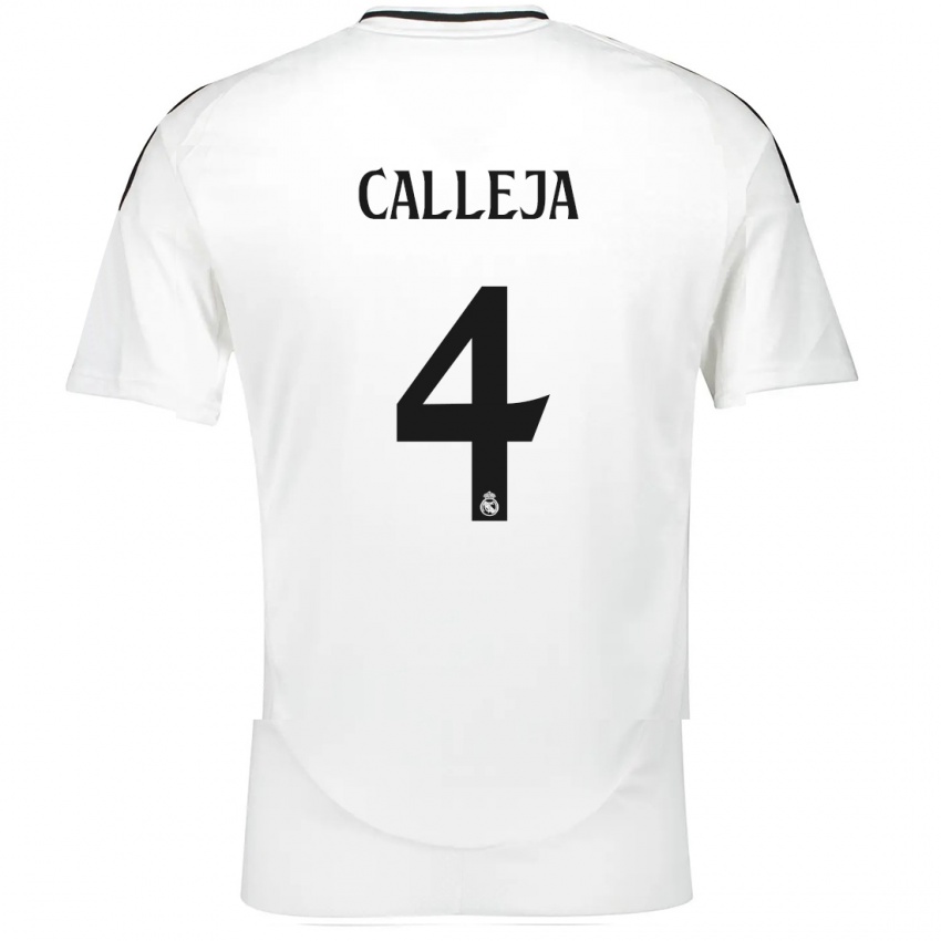 Kinderen Jaime Calleja #4 Wit Thuisshirt Thuistenue 2024/25 T-Shirt