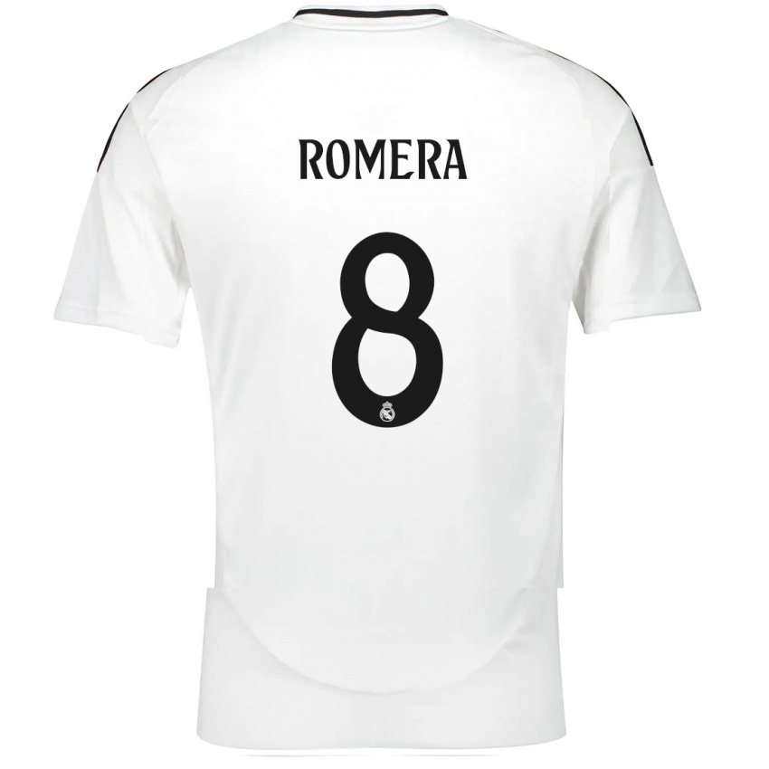 Kinderen Miguel Romera #8 Wit Thuisshirt Thuistenue 2024/25 T-Shirt