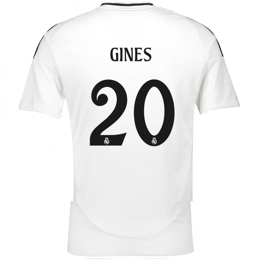 Kinderen Alvaro Gines #20 Wit Thuisshirt Thuistenue 2024/25 T-Shirt