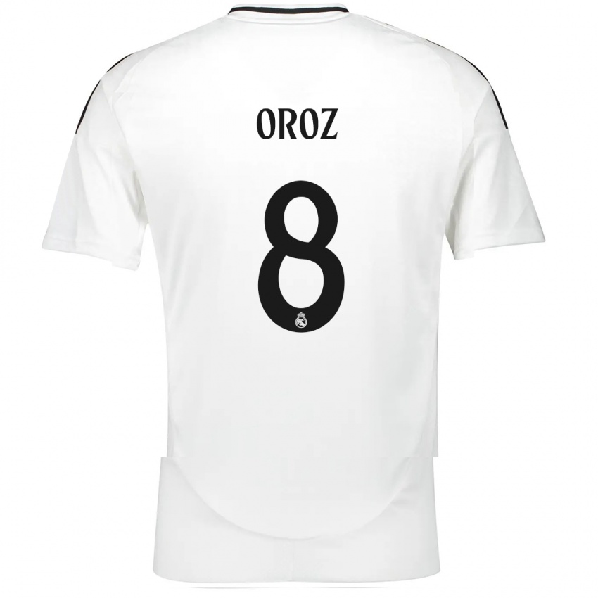 Kinderen Maite Oroz #8 Wit Thuisshirt Thuistenue 2024/25 T-Shirt