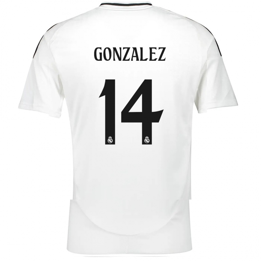 Kinderen David Gonzalez #14 Wit Thuisshirt Thuistenue 2024/25 T-Shirt