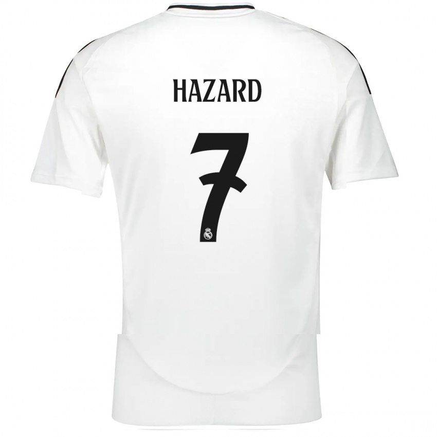 Kinderen Eden Hazard #7 Wit Thuisshirt Thuistenue 2024/25 T-Shirt