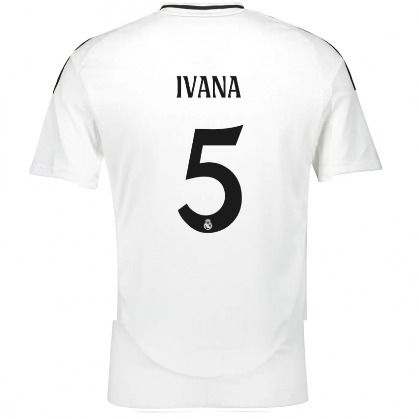 Kinderen Ivana Andres #5 Wit Thuisshirt Thuistenue 2024/25 T-Shirt