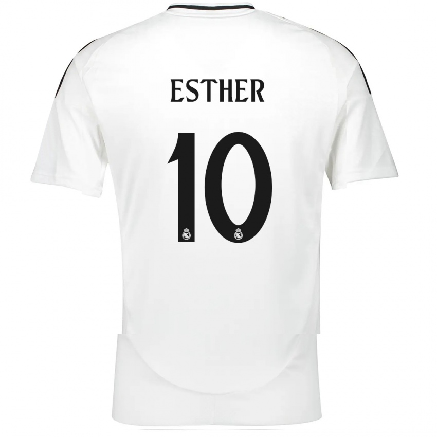 Kinderen Esther Gonzalez #10 Wit Thuisshirt Thuistenue 2024/25 T-Shirt