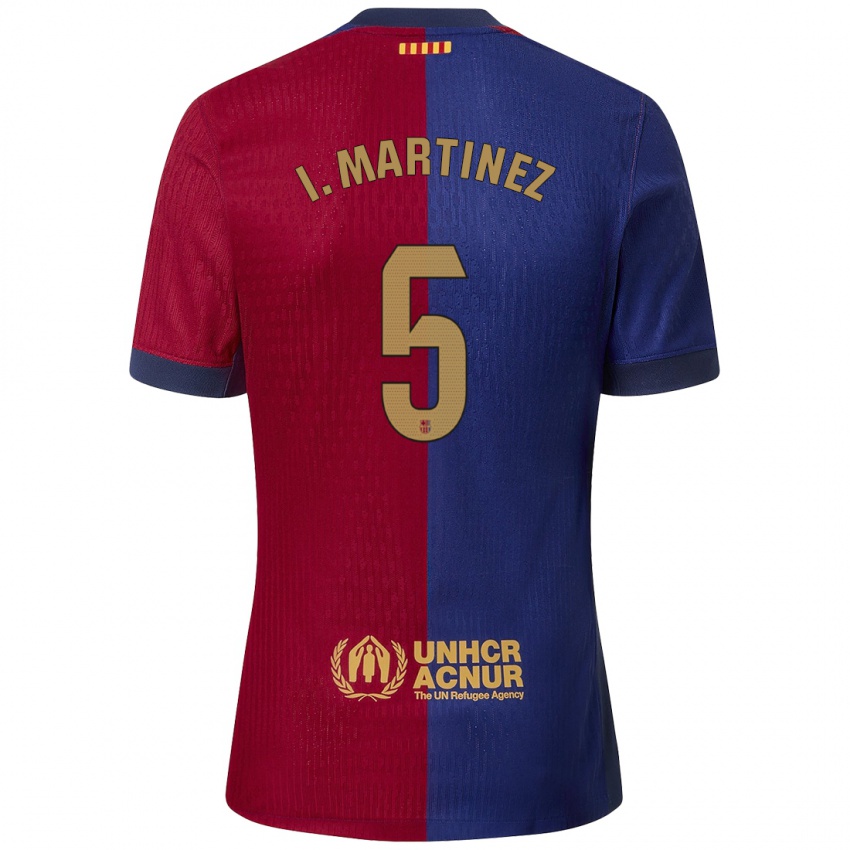 Kinderen Iñigo Martínez #5 Blauw Rood Thuisshirt Thuistenue 2024/25 T-Shirt