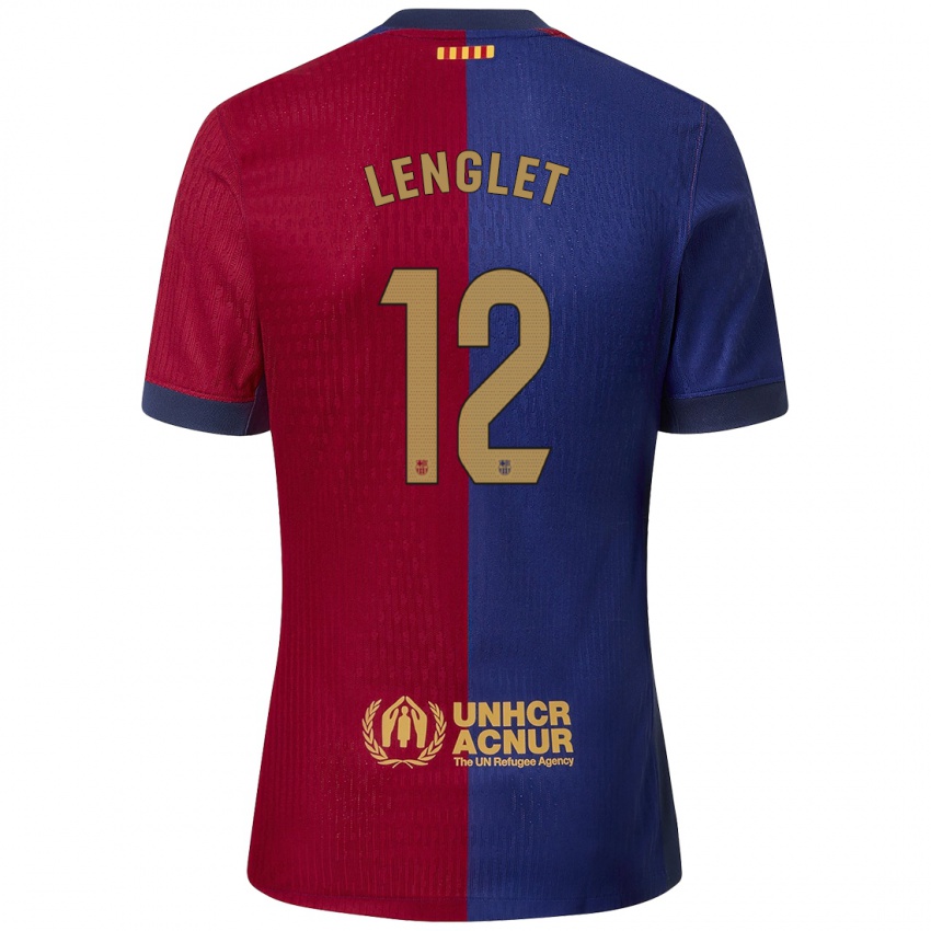 Kinderen Clement Lenglet #12 Blauw Rood Thuisshirt Thuistenue 2024/25 T-Shirt