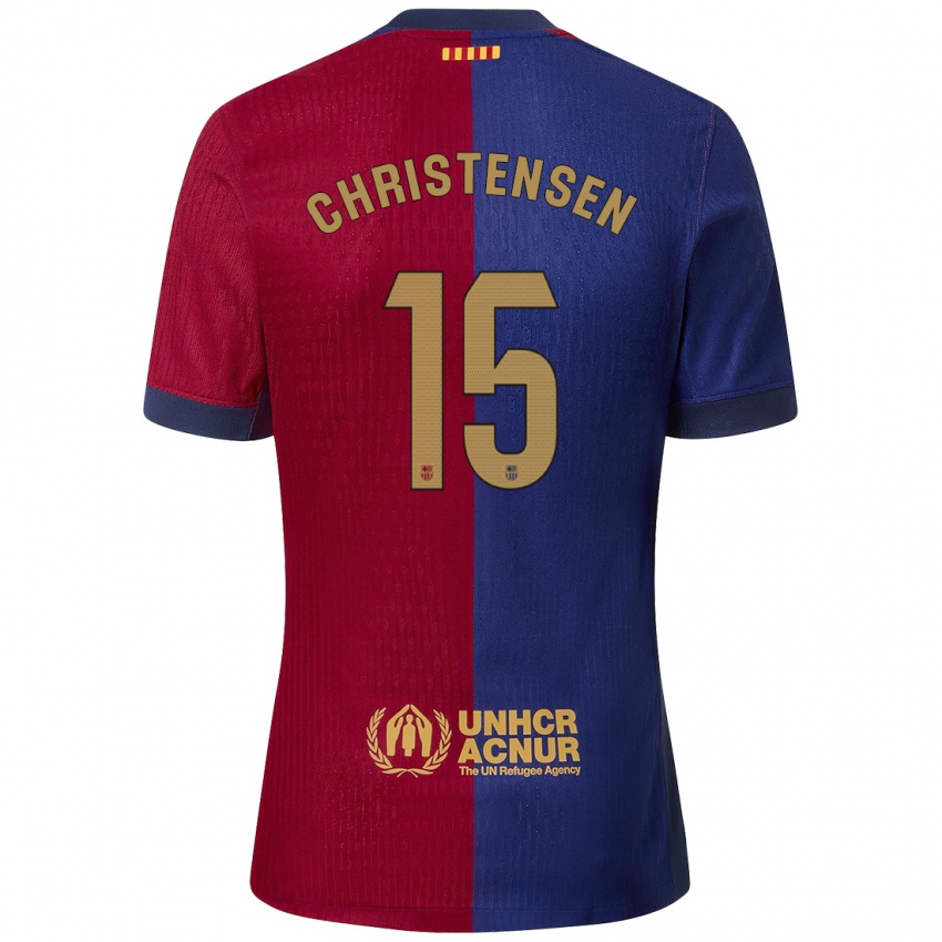 Kinderen Andreas Christensen #15 Blauw Rood Thuisshirt Thuistenue 2024/25 T-Shirt