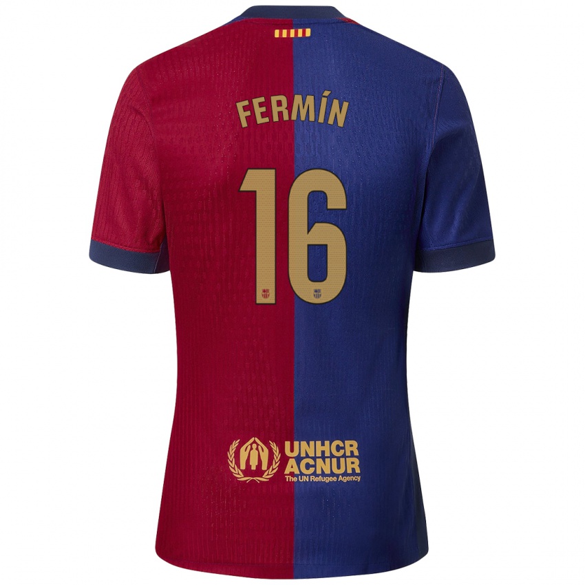 Kinderen Fermin Lopez #16 Blauw Rood Thuisshirt Thuistenue 2024/25 T-Shirt