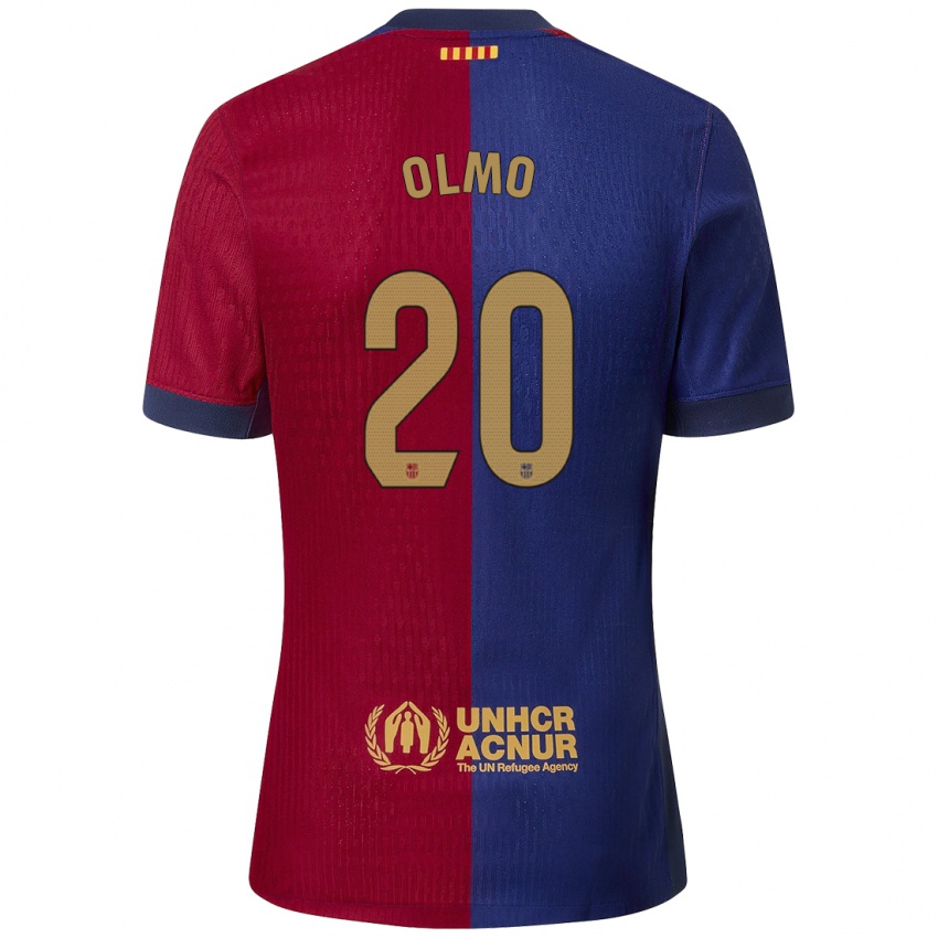 Kinderen Dani Olmo #20 Blauw Rood Thuisshirt Thuistenue 2024/25 T-Shirt