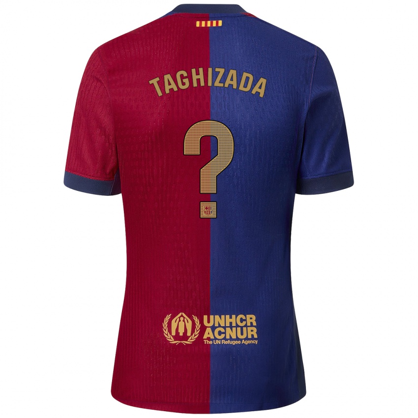 Kinderen Eldar Taghizada #0 Blauw Rood Thuisshirt Thuistenue 2024/25 T-Shirt