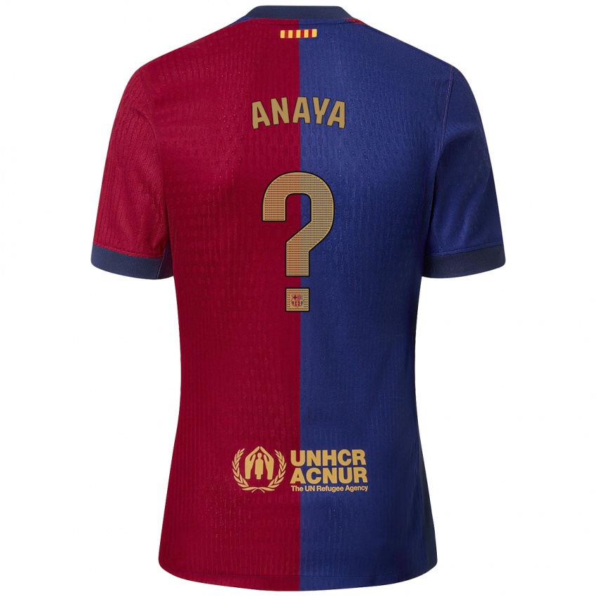 Kinderen Joan Anaya #0 Blauw Rood Thuisshirt Thuistenue 2024/25 T-Shirt