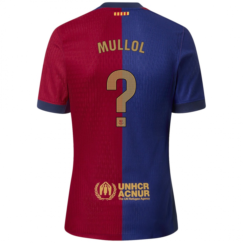 Kinderen Gerard Mullol #0 Blauw Rood Thuisshirt Thuistenue 2024/25 T-Shirt